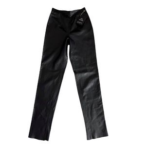 Skin Roma 100% Leather Split Hem Pants XS